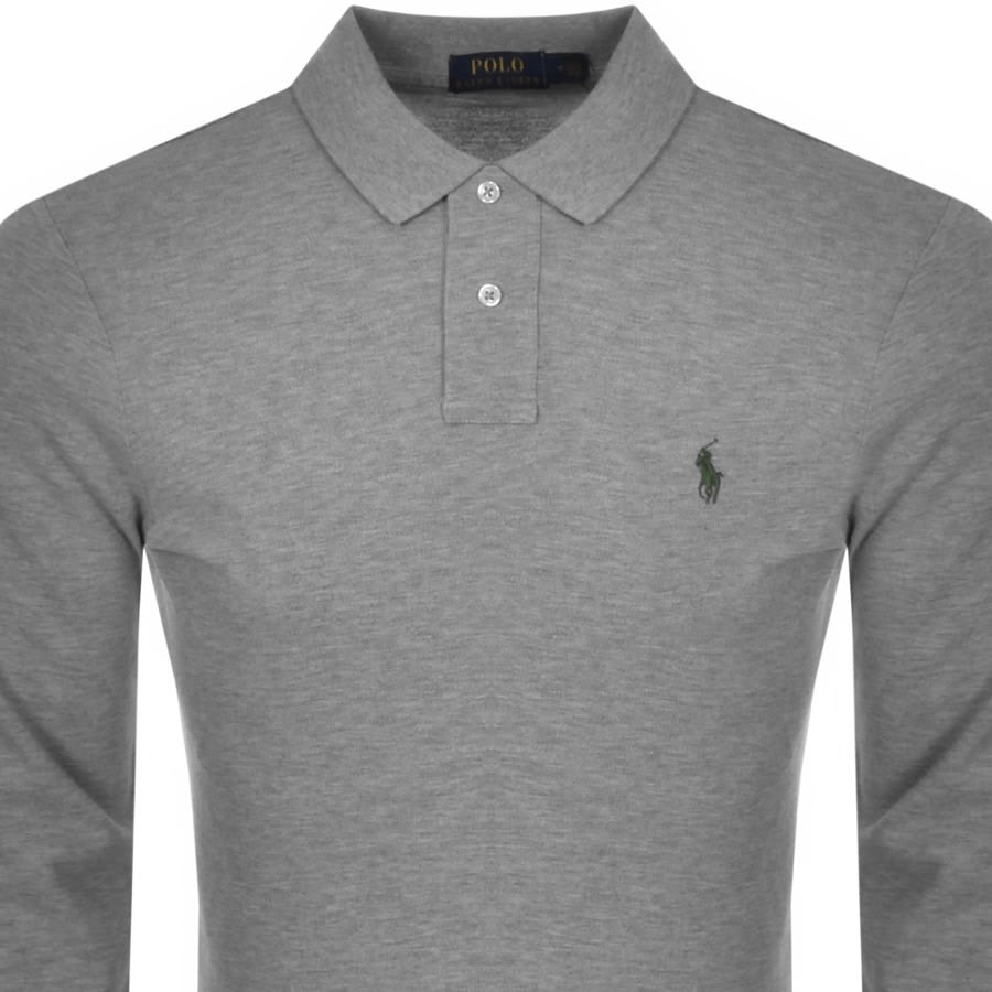 Alternative Image for ProductRalph Lauren Long Sleeved Polo T Shirt Grey2