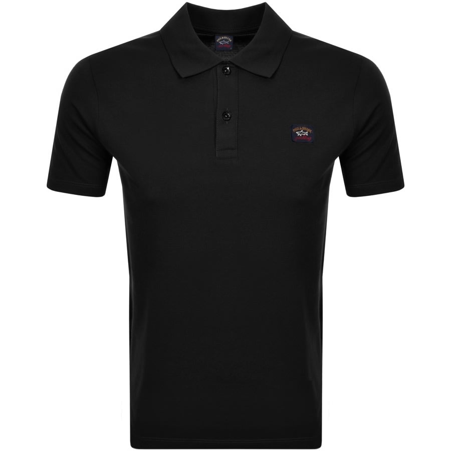 Alternative Image for ProductPaul And Shark Short Sleeved Polo T Shirt Black1