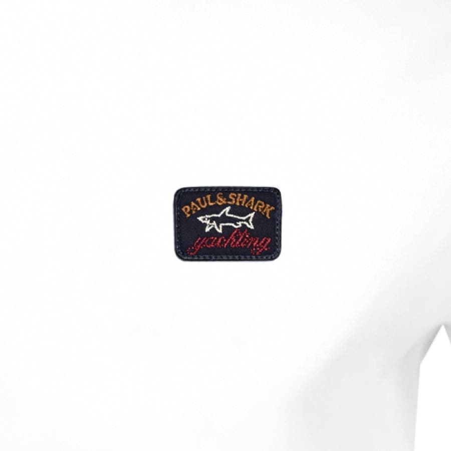 Alternative Image for ProductPaul And Shark Short Sleeved Logo T Shirt White3