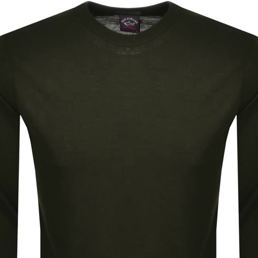 Alternative Image for ProductPaul And Shark Crew Neck Knit Jumper Green2