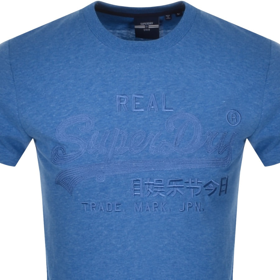 Alternative Image for ProductSuperdry Tonal Embroidery T Shirt Blue2