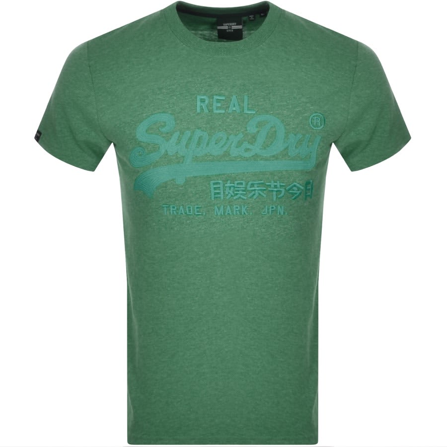 Alternative Image for ProductSuperdry Tonal Embroidery T Shirt Green1