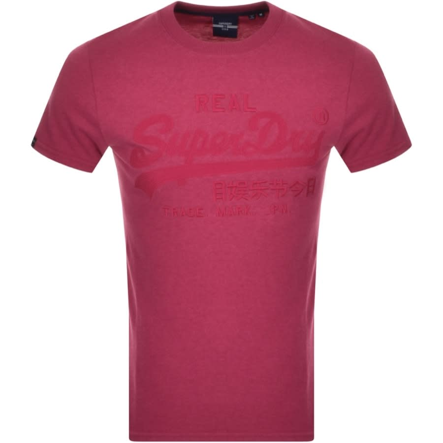 Alternative Image for ProductSuperdry Tonal Embroidery T Shirt Pink1