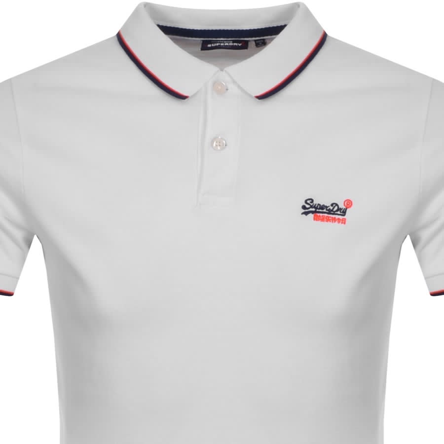 Alternative Image for ProductSuperdry Classic Pool Side Pique Polo T Shirt Whit2