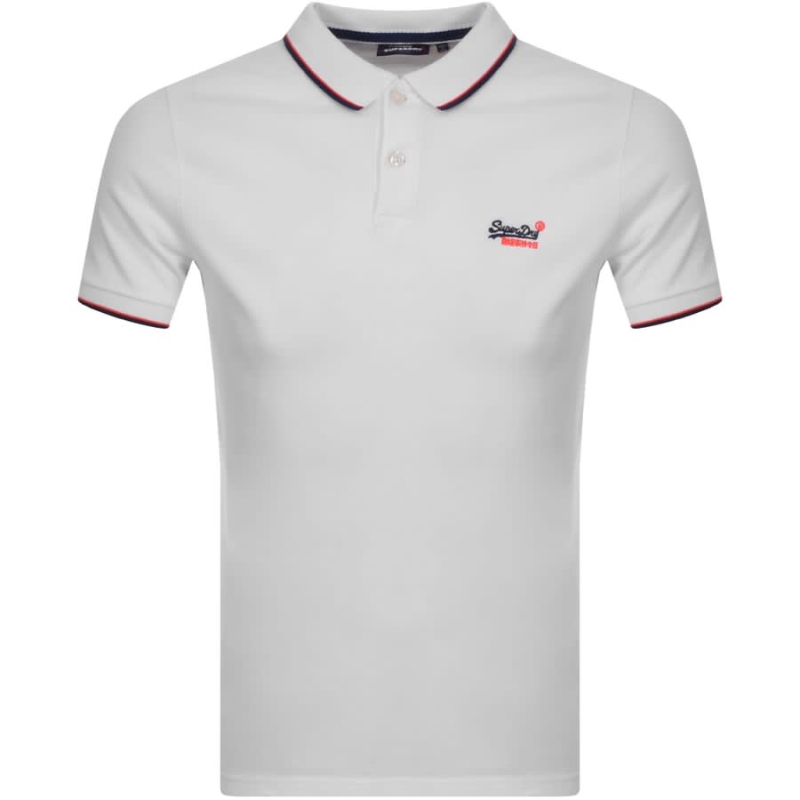 Alternative Image for ProductSuperdry Classic Pool Side Pique Polo T Shirt Whit1