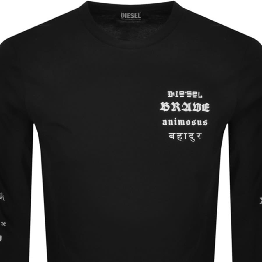 Alternative Image for ProductDiesel Long Sleeved T Just T Shirt Black2