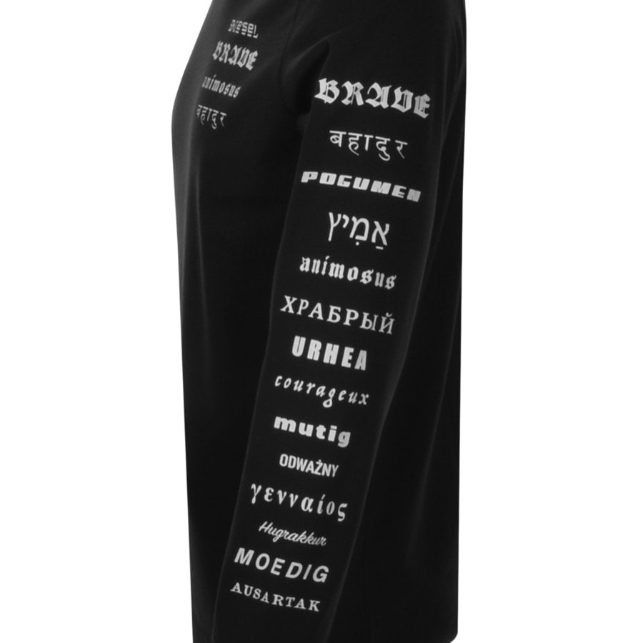 Alternative Image for ProductDiesel Long Sleeved T Just T Shirt Black3