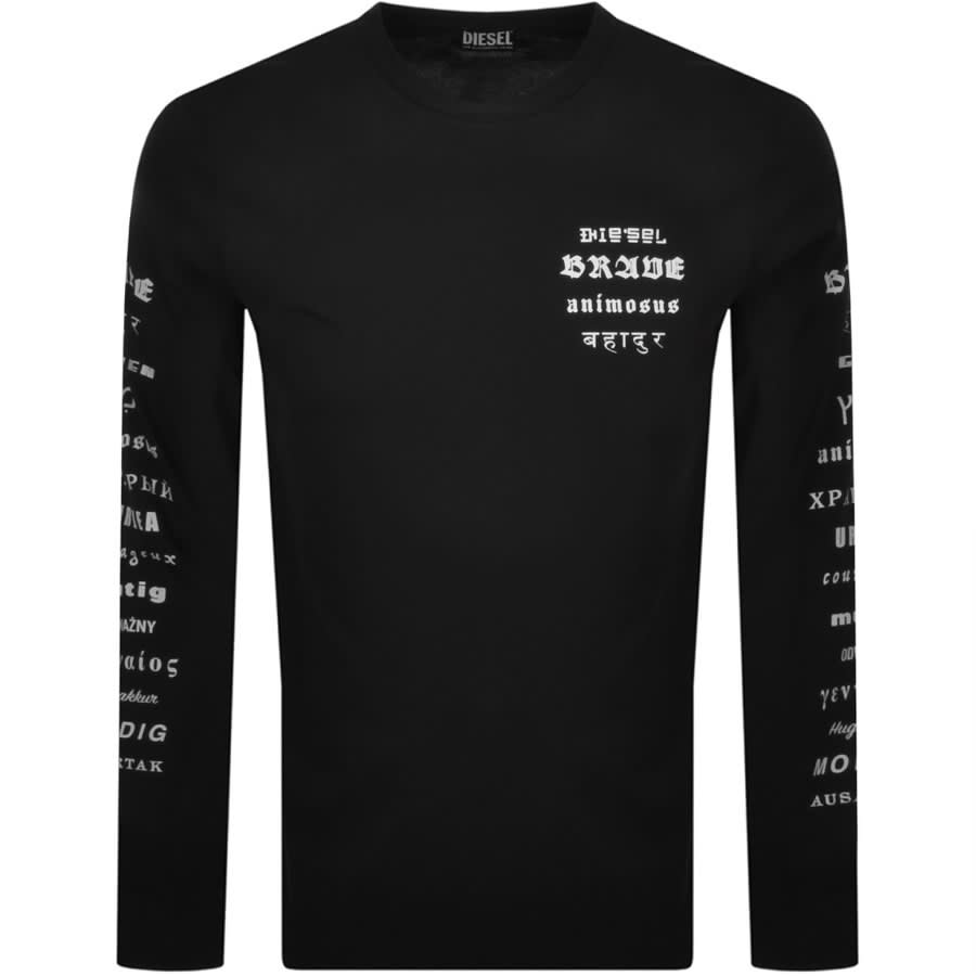 Alternative Image for ProductDiesel Long Sleeved T Just T Shirt Black1
