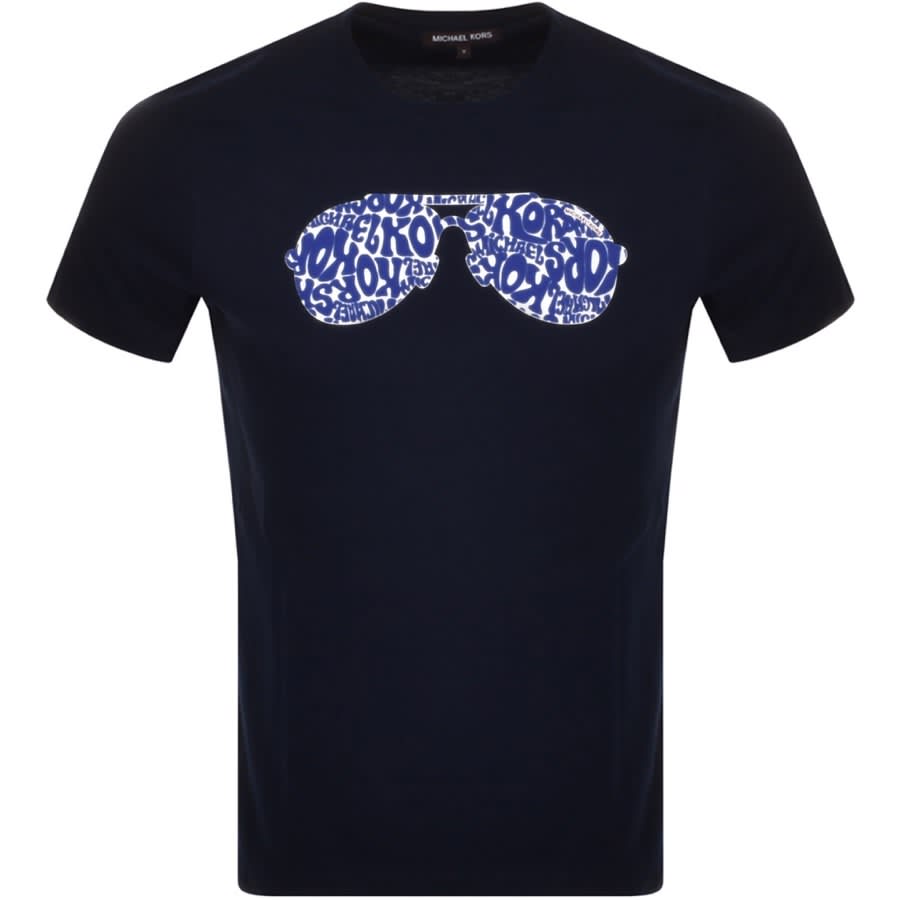Alternative Image for ProductMichael Kors Aviator Logo T Shirt Navy1