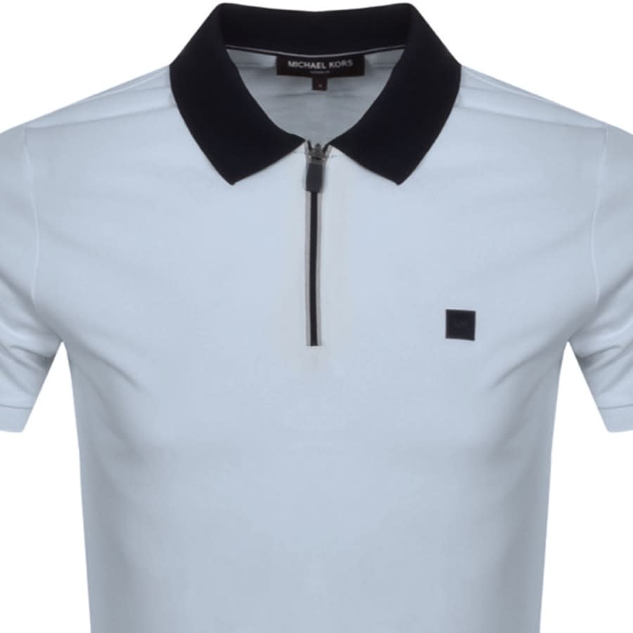Alternative Image for ProductMichael Kors Half Zip Polo T Shirt Blue2
