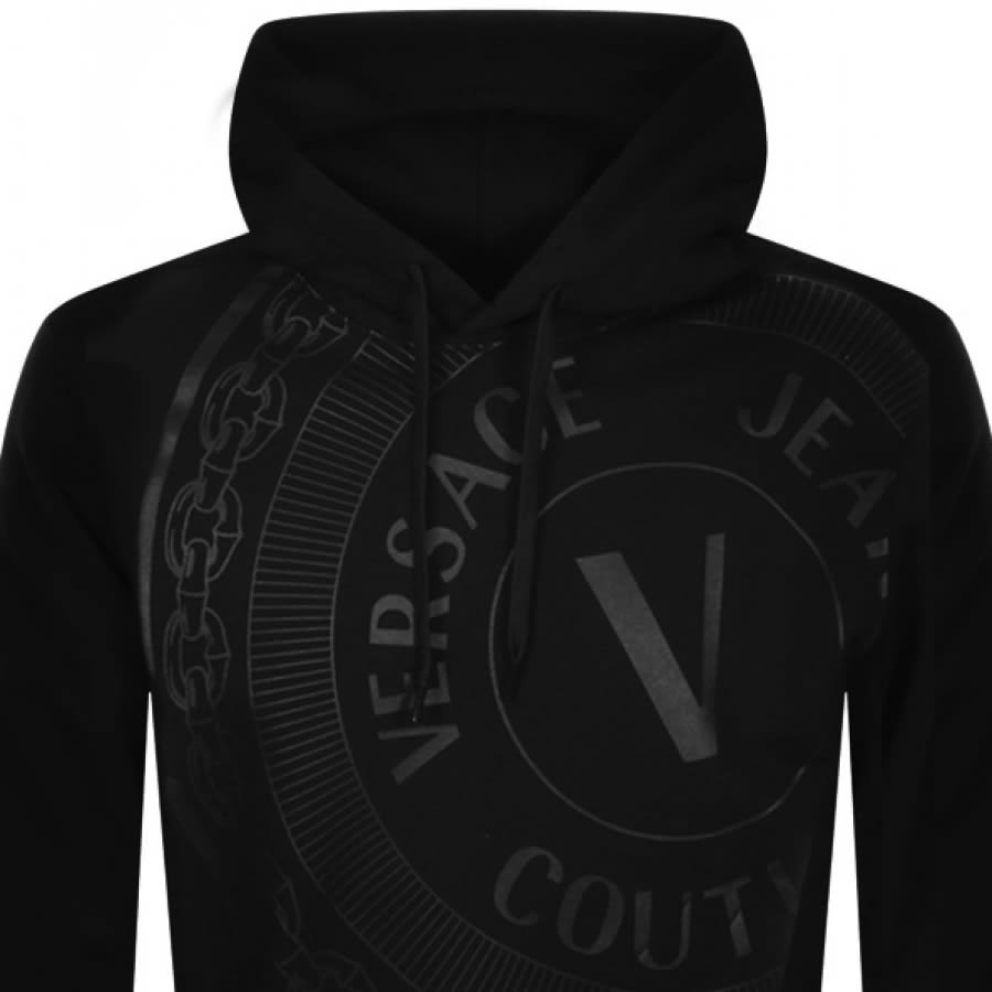 Alternative Image for ProductVersace Jeans Couture Pullover Logo Hoodie Black2