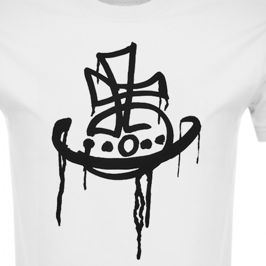 Alternative Image for ProductVivienne Westwood Drip Logo T Shirt White3