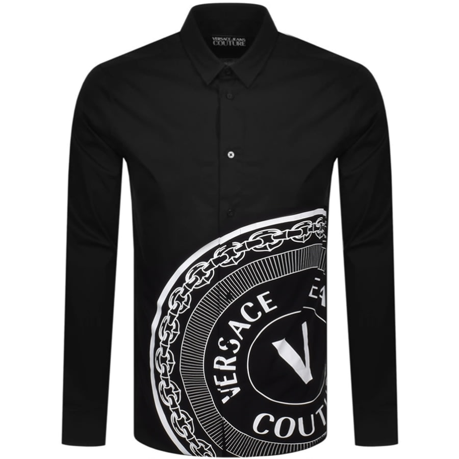 Versace Jeans Couture Long Sleeve Shirt Black | Mainline Menswear ...
