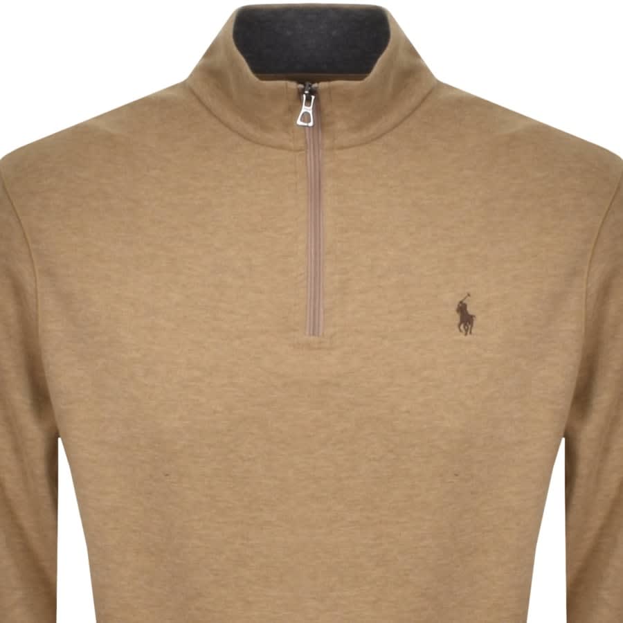 Alternative Image for ProductRalph Lauren Half Zip Sweatshirt Brown2
