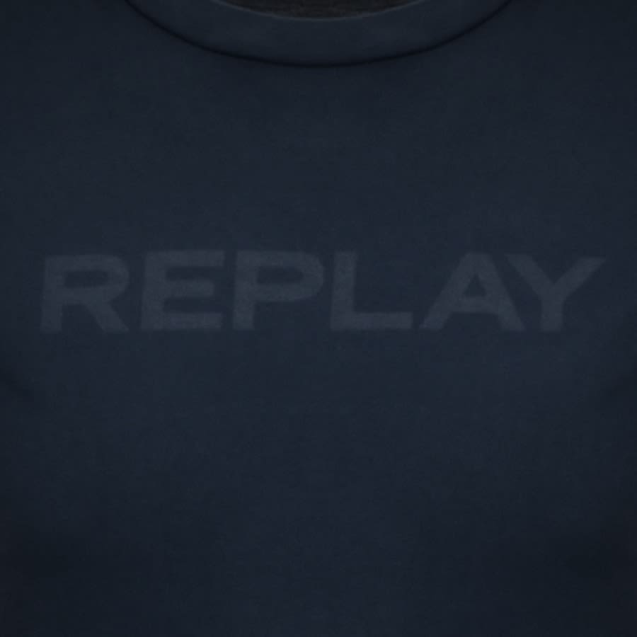 Alternative Image for ProductReplay Logo Crew Neck T Shirt Navy3