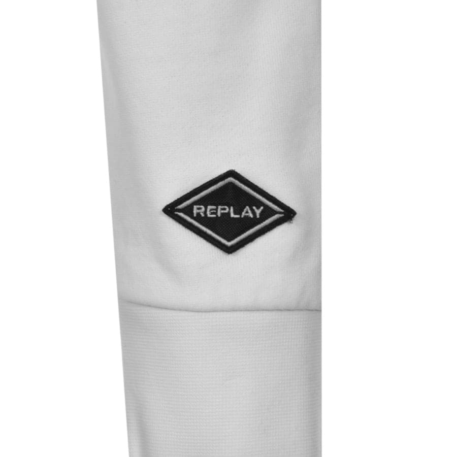 Alternative Image for ProductReplay Crew Neck Logo Sweatshirt White3