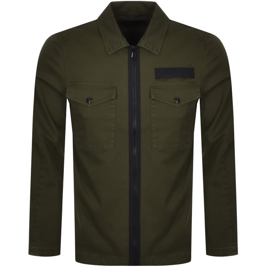 Alternative Image for ProductReplay Logo Overshirt Green1