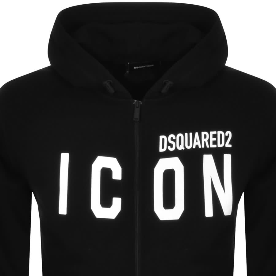 Alternative Image for ProductDSQUARED2 Full Zip Logo Hoodie Black2