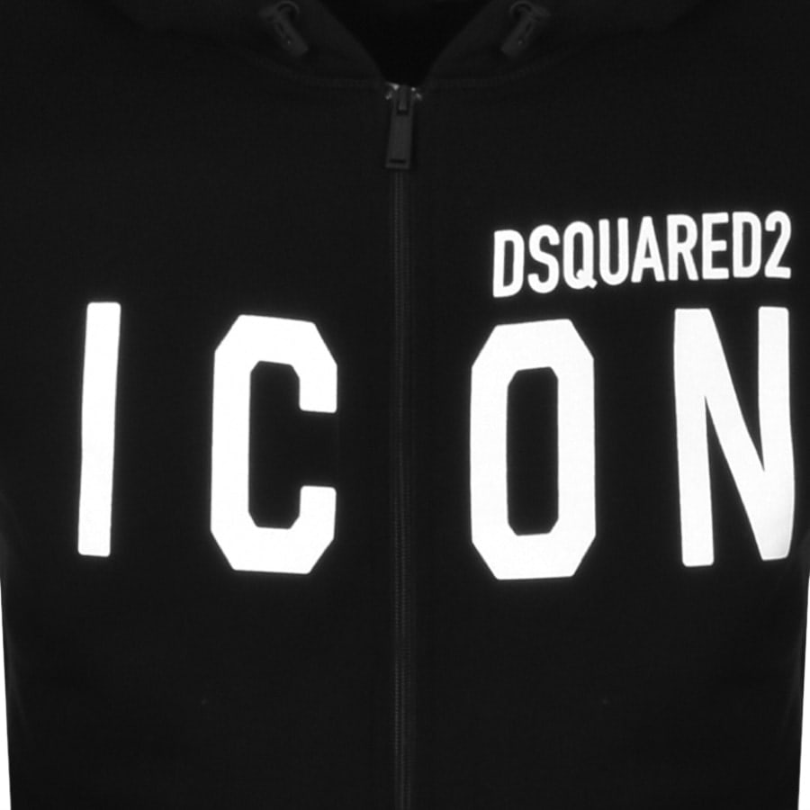 Alternative Image for ProductDSQUARED2 Full Zip Logo Hoodie Black3