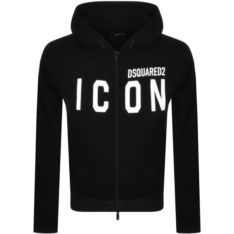 Alternative Image for ProductDSQUARED2 Full Zip Logo Hoodie Black1