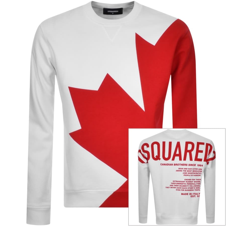 Alternative Image for ProductDSQUARED2 Megaleaf Cool Sweatshirt White1