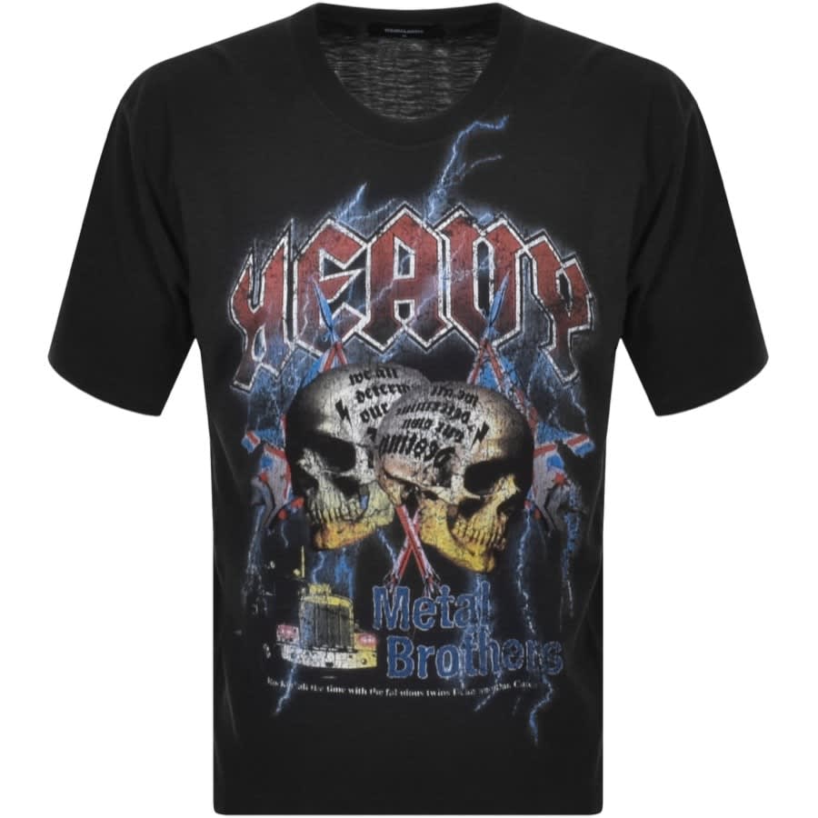 Alternative Image for ProductDSQUARED2 Heavy Rock Iron T Shirt Black1