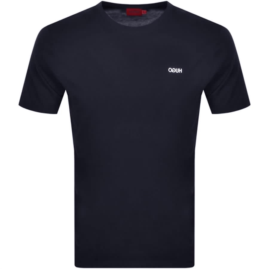Alternative Image for ProductHUGO Dero 212 Crew Neck Short Sleeve T Shirt Navy1