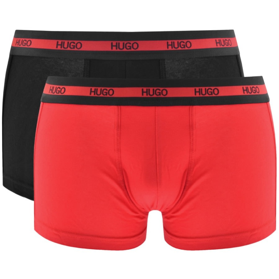 Alternative Image for ProductHUGO Double Pack Boxer Trunks Red1