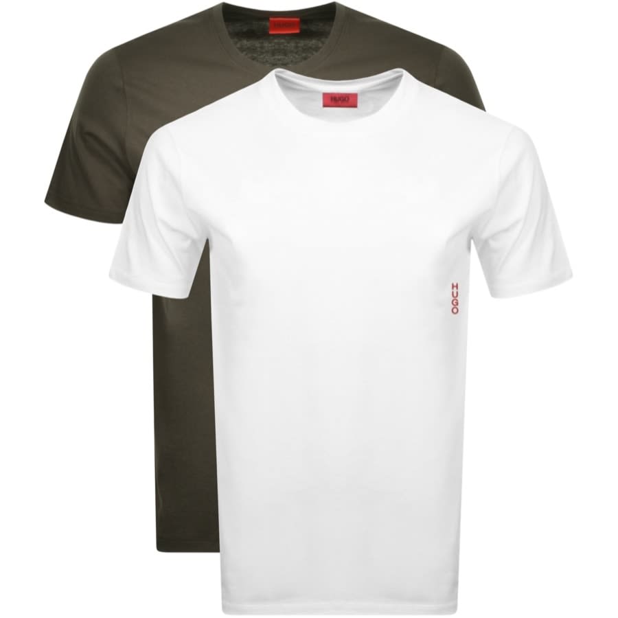 Alternative Image for ProductHUGO Double Pack Crew Neck T Shirt White1