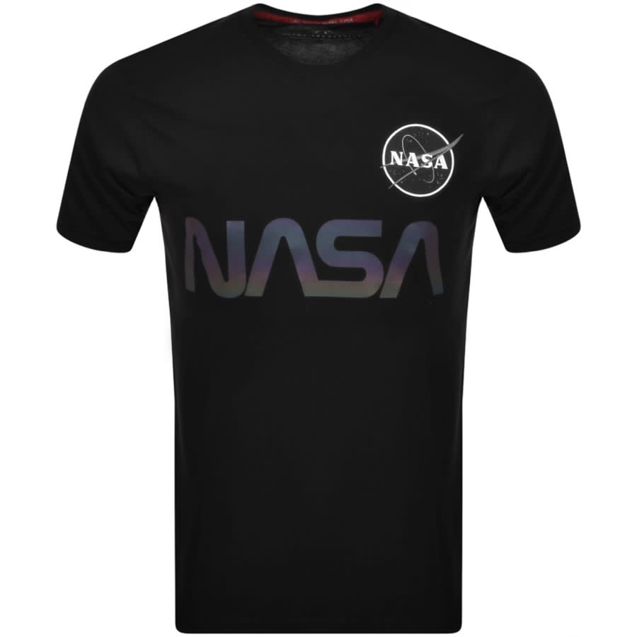 Alternative Image for ProductAlpha Industries Nasa Reflective T Shirt Black1