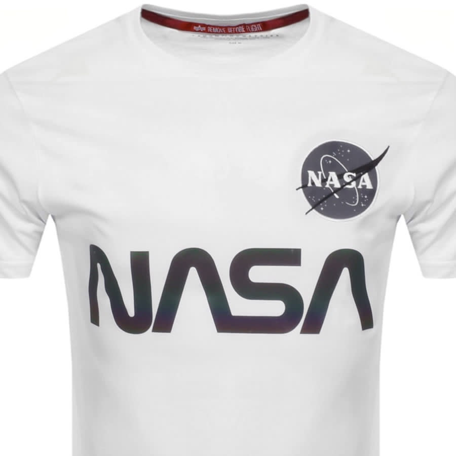 Alternative Image for ProductAlpha Industries Nasa Reflective T Shirt White2