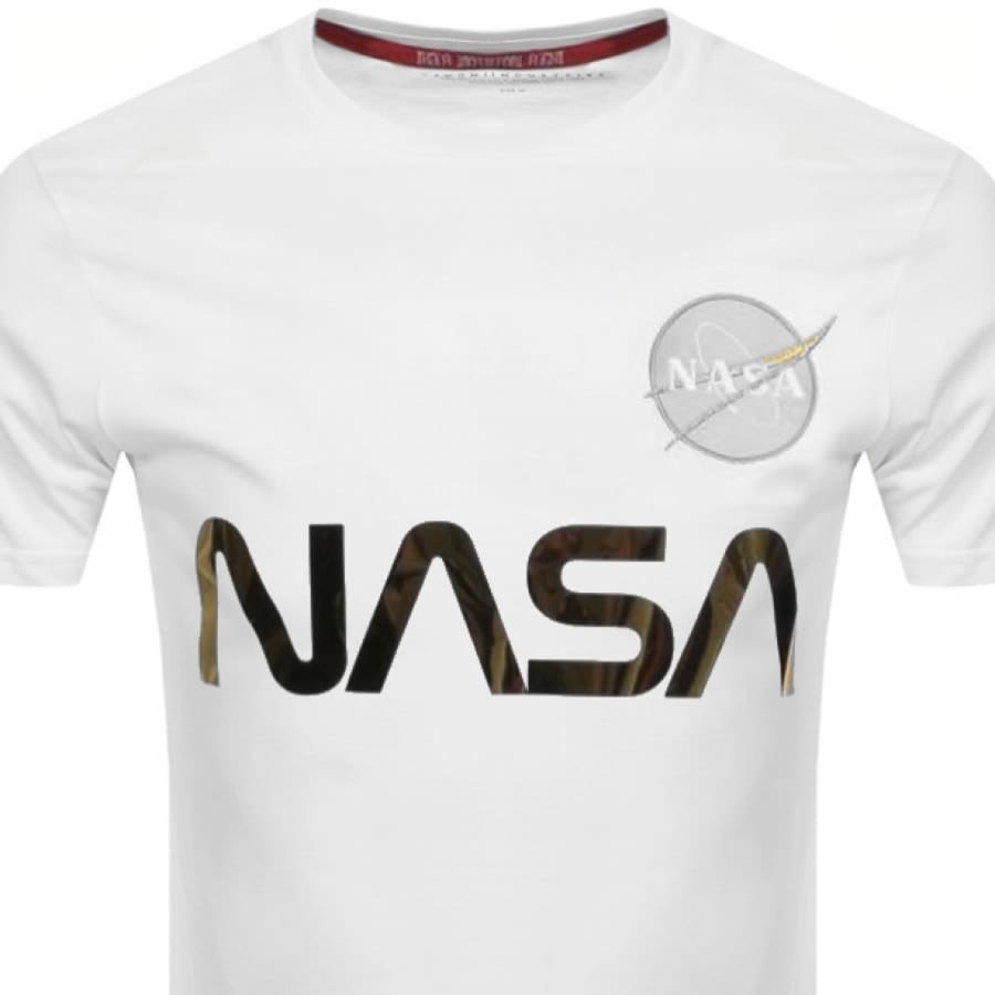 Alternative Image for ProductAlpha Industries Nasa Reflective T Shirt White2