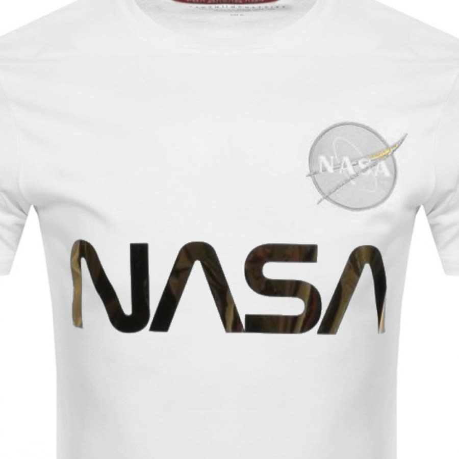 Alternative Image for ProductAlpha Industries Nasa Reflective T Shirt White3