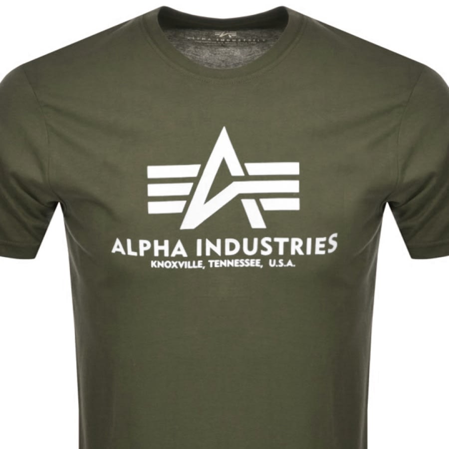 Alternative Image for ProductAlpha Industries Basic Logo T Shirt Green2