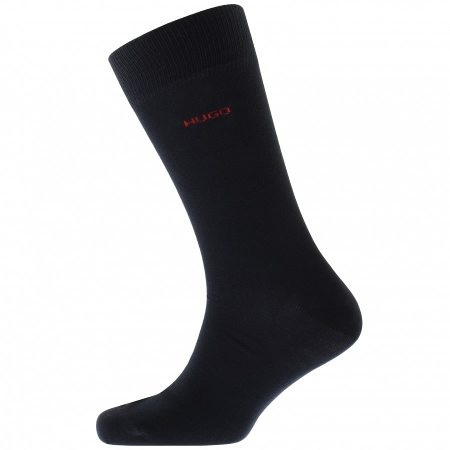 Alternative Image for ProductHUGO Logo Double Pack Socks Navy2