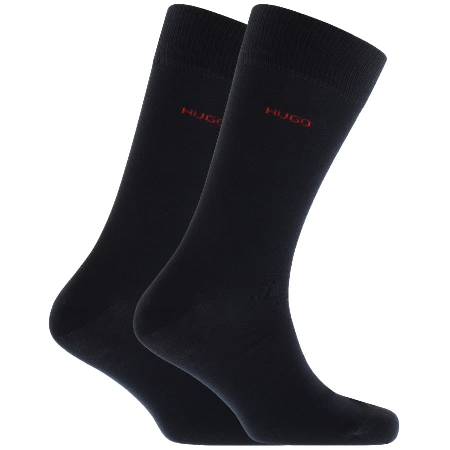 Alternative Image for ProductHUGO Logo Double Pack Socks Navy1