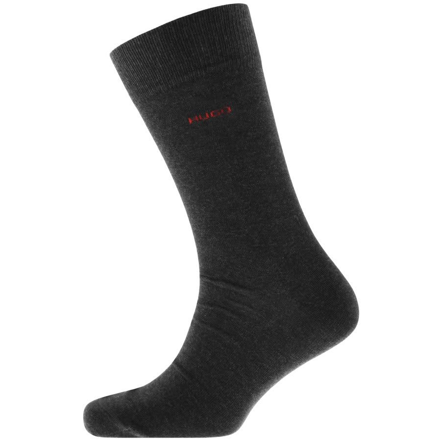 Alternative Image for ProductHUGO Logo Double Pack Socks Grey2