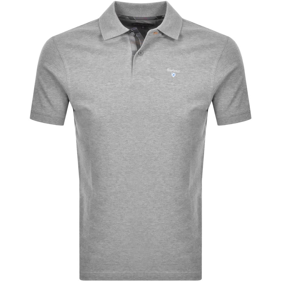 Alternative Image for ProductBarbour Pique Polo T Shirt Grey1