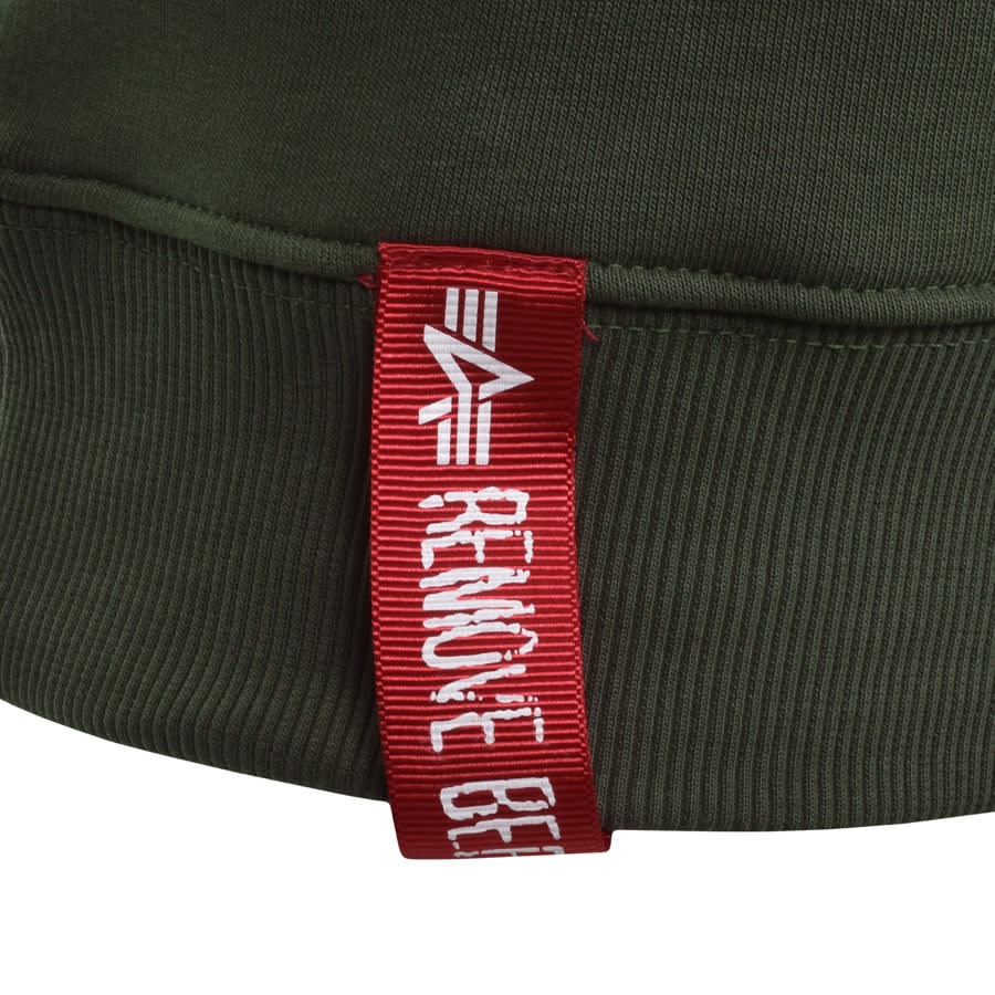 Alternative Image for ProductAlpha Industries Basic Small Logo Sweatshirt Green3