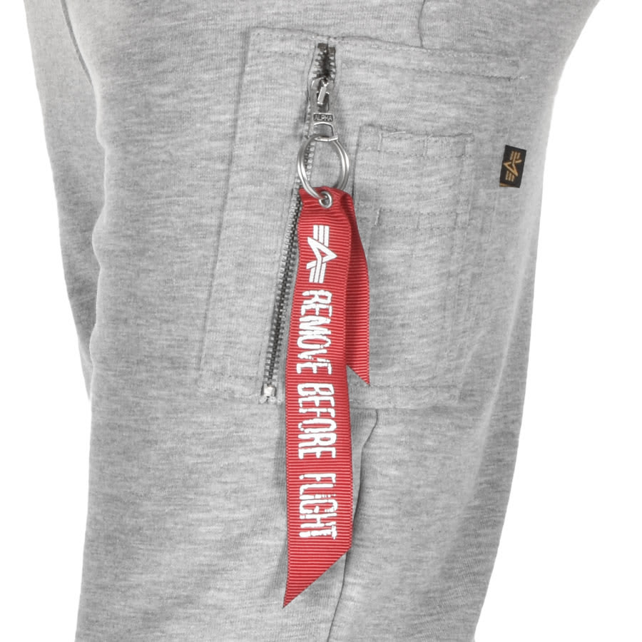 Alternative Image for ProductAlpha Industries X Fit Jogging Bottoms Grey3