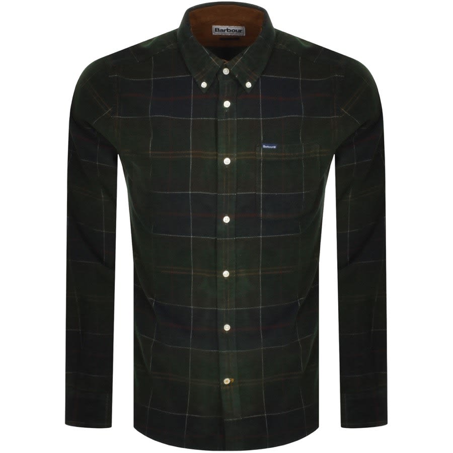 Alternative Image for ProductBarbour Long Sleeved Corduroy Shirt Green1