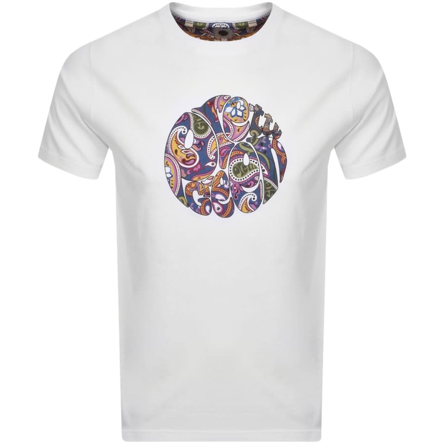 Alternative Image for ProductPretty Green Thornley Vintage T Shirt White1