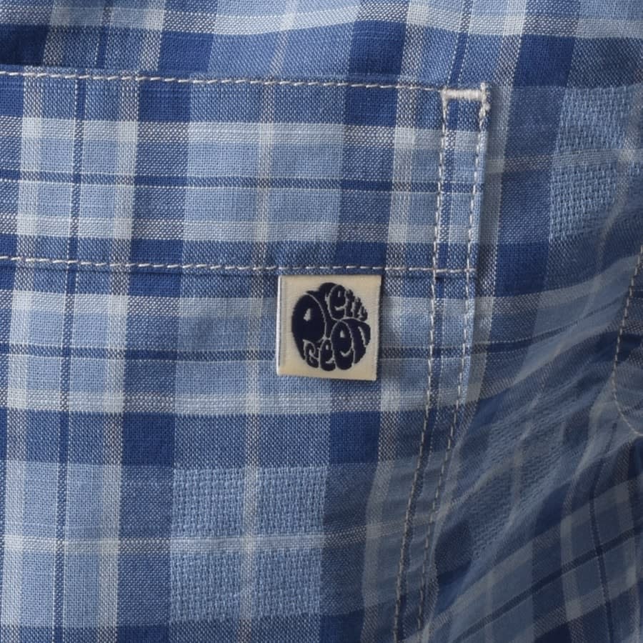Alternative Image for ProductPretty Green Check Short Sleeve Shirt Blue3