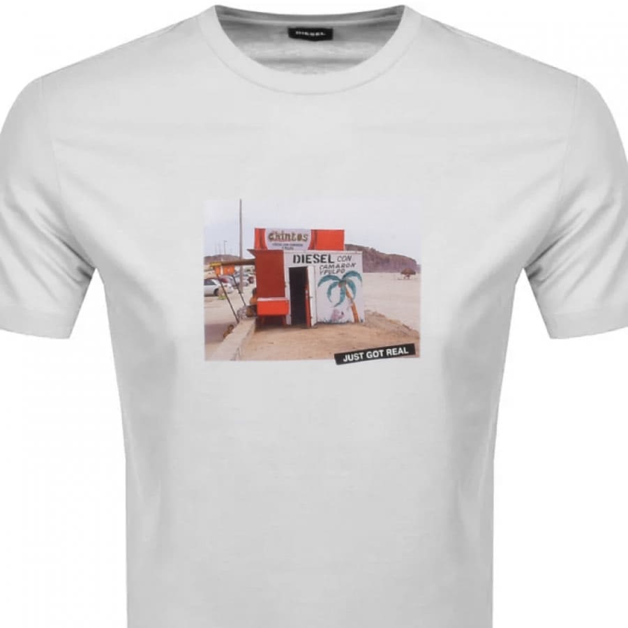 Alternative Image for ProductDiesel T Tubolar Logo T Shirt White2