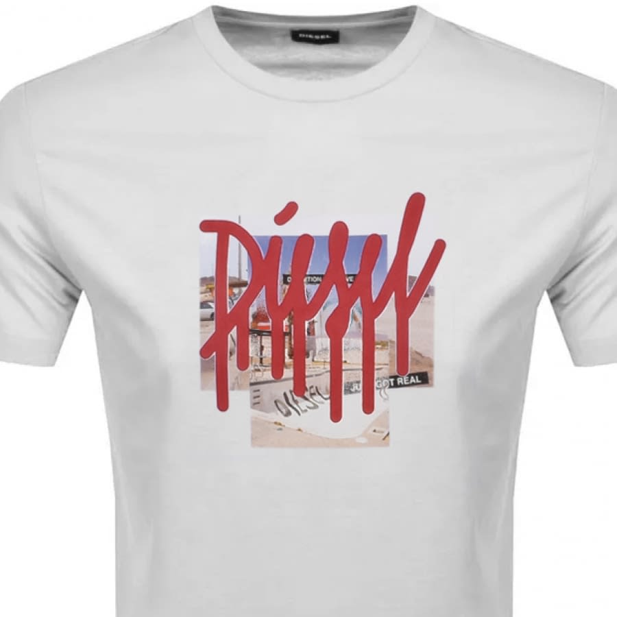 Alternative Image for ProductDiesel T Diegos B9 Logo T Shirt White2