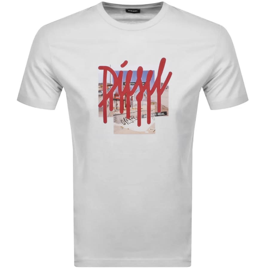 Alternative Image for ProductDiesel T Diegos B9 Logo T Shirt White1