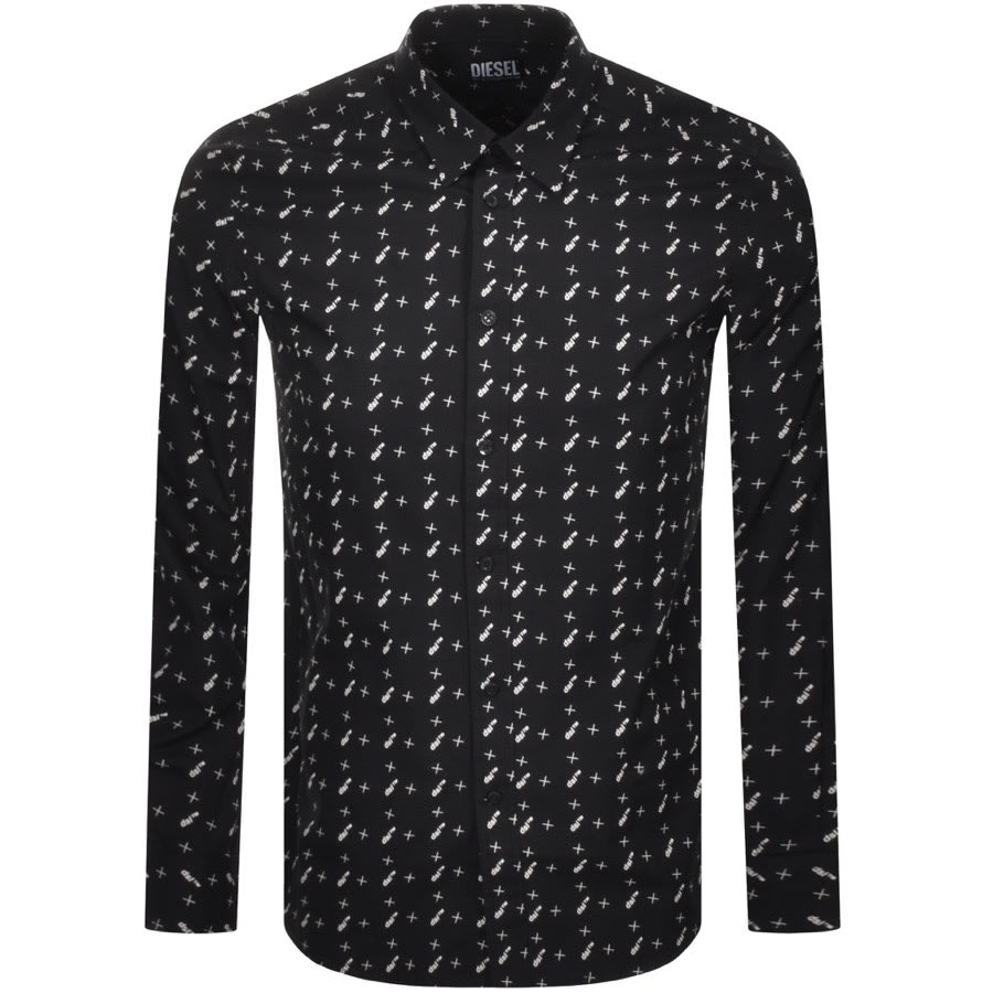 Alternative Image for ProductDiesel Riley Long Sleeved Shirt Black1