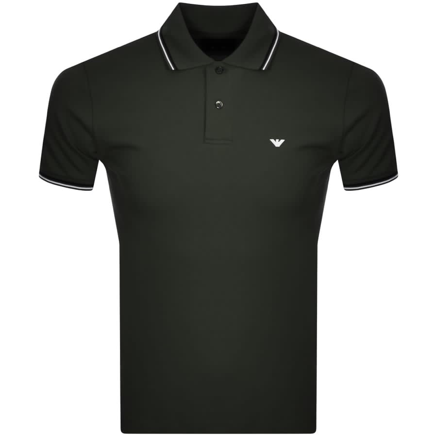 Alternative Image for ProductEmporio Armani Short Sleeved Polo T Shirt Green1