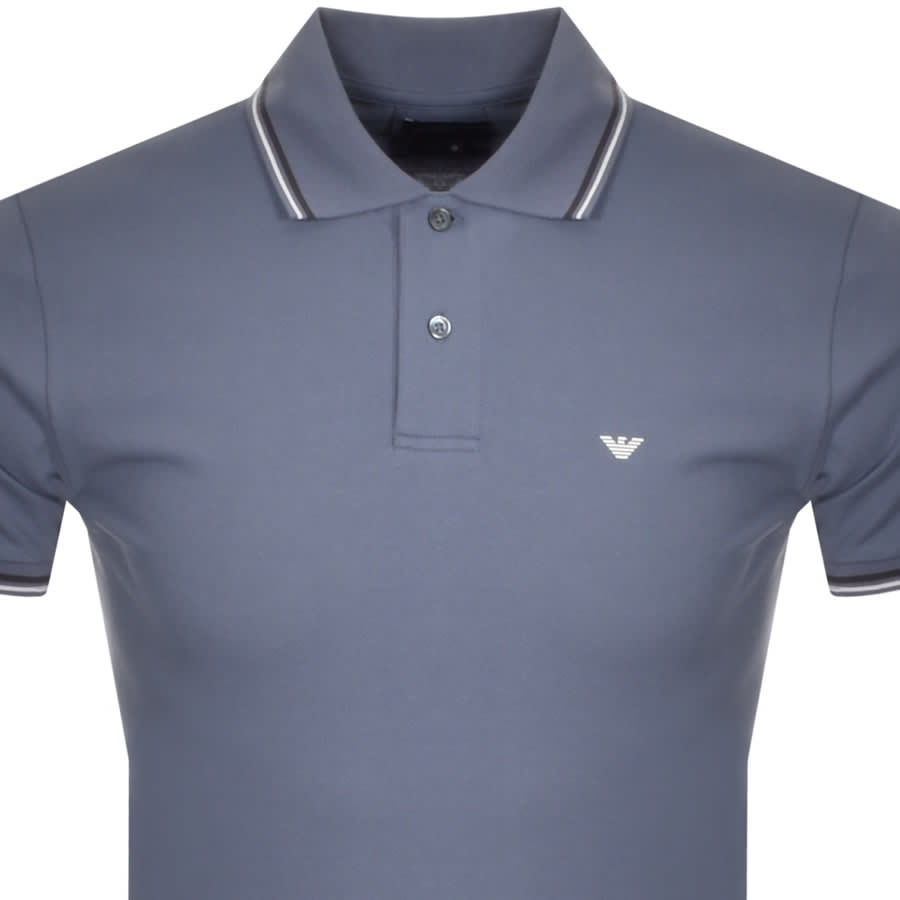 Alternative Image for ProductEmporio Armani Short Sleeved Polo T Shirt Grey2