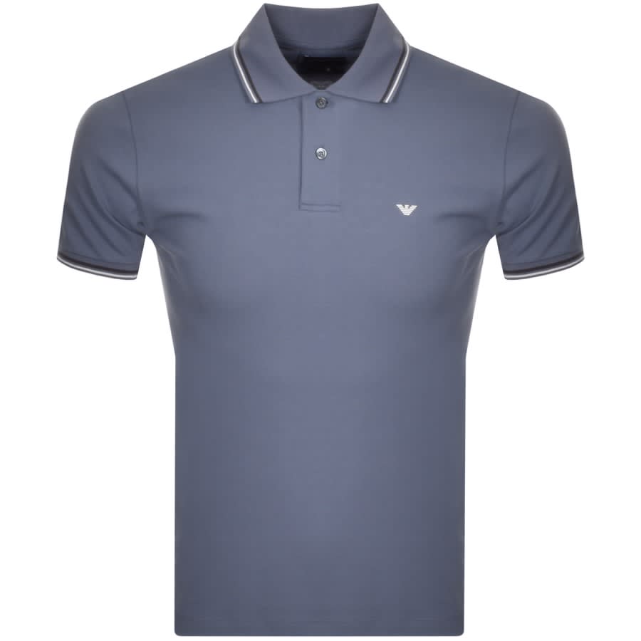 Alternative Image for ProductEmporio Armani Short Sleeved Polo T Shirt Grey1